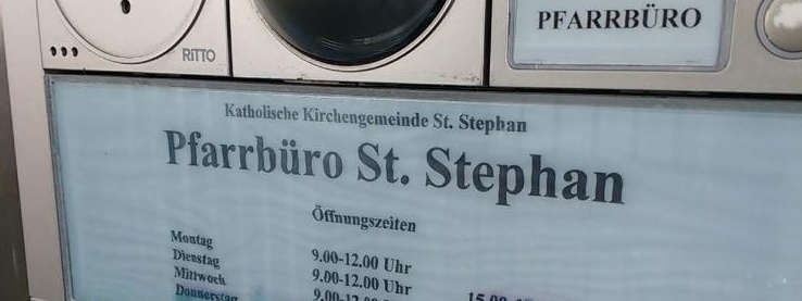 Geänderte Öffnungszeiten des Büros