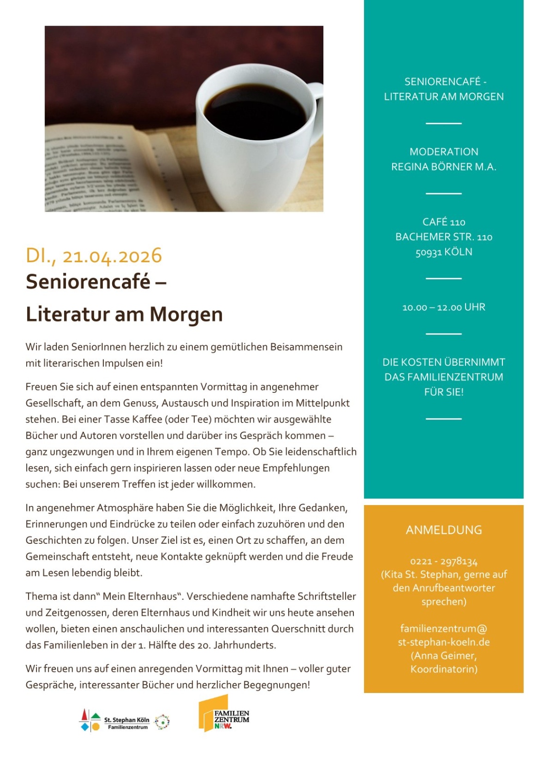 NEWS_Aushang Seniorencafé 21.04.2026